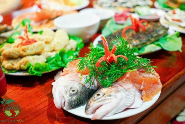 menu cá hồi xuân bắc chiềng đi mộc châu